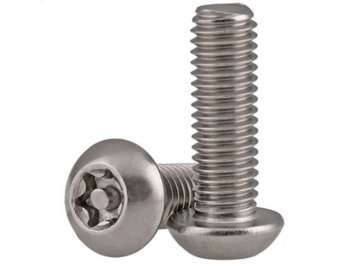 Brass / Steel Machine Screws , Tamper Resistant Button Head Torx Machine Screws