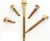 Unslotted Indented Hex Washer Head Stainless Steel Tek Screws With Tapping Thread HWH