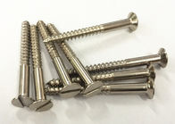 Rust Resistant Stainless Steel Wood Screws Slotted Round Head Brass Coated M5 M6