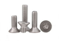 Square Drive Allen Key Steel Machine Screws , M6 Stainless Steel Countersunk Bolts