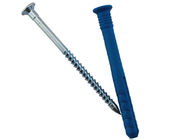 Gray Red Fixing Nylon Hammer Drive Anchors With Stainless Steel Nail Economic Installation