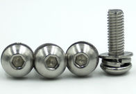 Button Head Hex Socket Cap Stainless Steel Sems Screws , Double Washers Metric Sems Screws