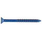 Self Tapping Flat Countersunk Head Concrete Fixing Screws , Small Steel Blue Concrete Anchors