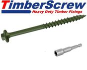 Heavy Duty Hex Flange Structural Lag Steel Wood Screws , Timber Decking Screws For Construction