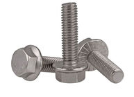 1/4-20x3/4 &quot; Serrated Polished Stainless Steel Flange Bolts Metric Thread 30mm 40mm 80mm