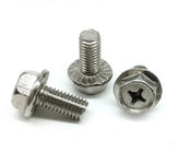 DIN6921 Plain Finish Bicycle Hex Head Bolts ,  3/8 '' ~ 3/4 '' Bed Frame Fasteners