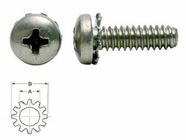 External Tooth Lock Washer M2.5 0.45mm Ss Pan Head Screw