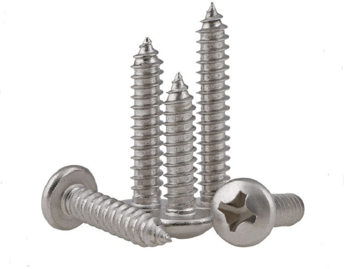 Slotted Cross Recessed Hardened Stainless Steel Screws , Triangle Thread Ss 304 Fasteners