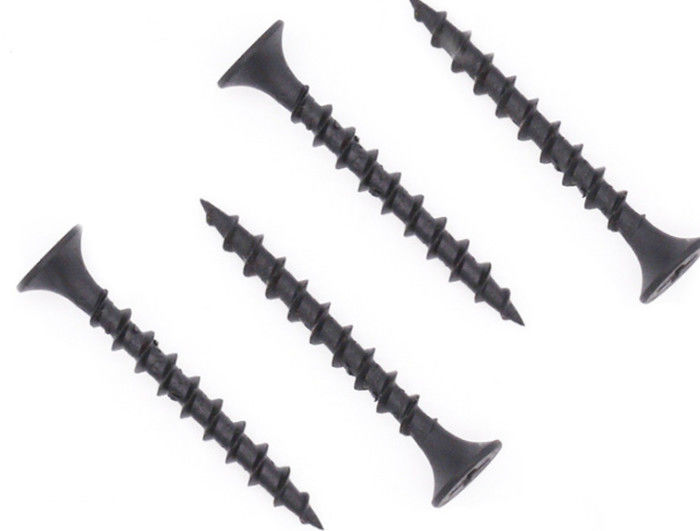 6 X 1 - 5/8 &quot; Coarse Thread Bugle Head Drywall Screws , Black Mdf Board Screws