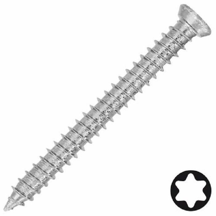 7.5 X 120mm Concrete Frame Stainless Steel Screws Perfect For Windows Doors Plain