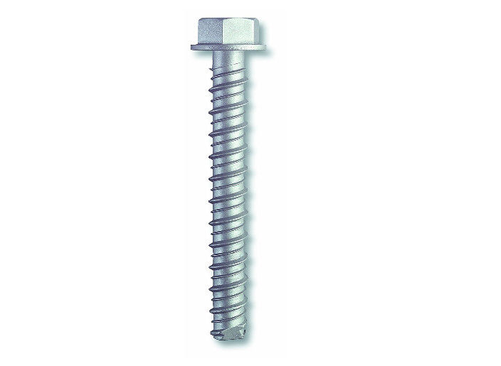 Large Diameter Hex Washer Serrated Self Tapping Concrete Screw Anchors Zinc Plated 3/8 &quot; X 3 &quot;