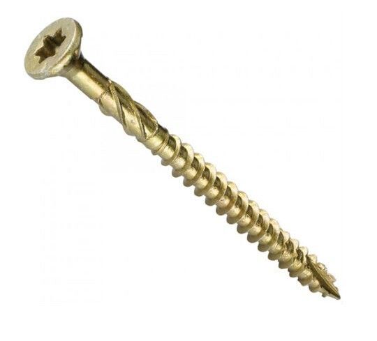 Yellow Zinc Plated Stainless Steel Deck Screws Star Drive For Construction Gold Multi Purpose