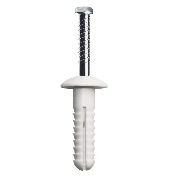 1/4 &quot; X 3/4 &quot; Nylonmushroom Head Concrete Anchors With Stainless Steel Screw In Drywall