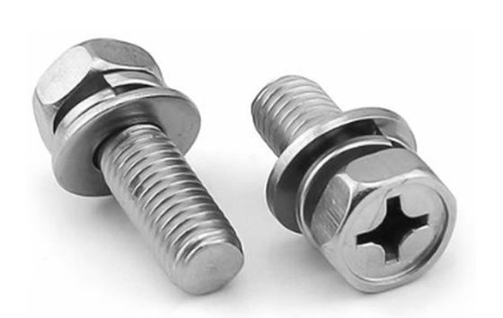 High Tensile Automotive 25mm Stainless Steel Sems Screws , Hex Head Sems Countersunk